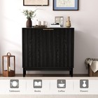 Otterease Fluted Cabinet With Storage  Buffet Cabinet Sideborad With Door  Ki   