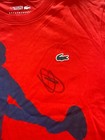 Novak Djokovic Signed Lacoste Tennis Shirt Us French Open 2024 Wimbledon Jsa