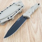 Walther Buk Fixed Knife 4  Black Finish 440c Steel Drop Point Blade Nylon Handle