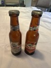 Vintage Falstaff Beer Miniature Glass Bottles Salt   Pepper Shakers