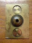 Hart Early 1900s Machined Solid Brass Flush Switch Plate Wall Box Cover Antique
