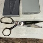 Vintage Gingher Pinking Shears Scissors Silver G-7p With Box Made In Brazil