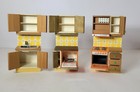 Vintage Lundby Mcm Orange Yellow Green Dollhouse Kitchen Oven Dishwasher Sink