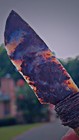 Flintknapped Polkadot Agate Knife-beautiful Colors  Deer Antler Handle