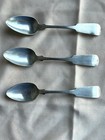 Set Of 3 Antique Coin Silver Teaspoons With E c  Storm Mark London 1838
