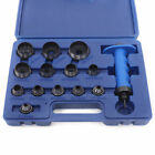 14pcs Hollow Punch Tool Set Leather Kit Gasket Hole Rubber Cutter Cutting  Box 