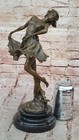 Free Fall Dancer Posing Bronze Marble Sculpture Marble Base Figurine Statue Gift