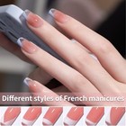 French Tip Nail Stamper Kit - Silicone Jelly Nail Art Stamper With Scraper