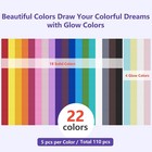 3d Pen Filament Refill 22 Colors 2 5mm Pcl For 3doodler Start  110pcs