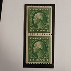 Us Stamps   Scott  441  Genuine Coil Pair  1c Washington Franklin Issue Og Xf Nh