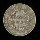 1833 Classic Head Half Cent  -free Shipping Usa