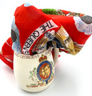 1937 King Edward Viii Coronation Solian Ware Mug vtg Silk    queen   s Guard    Scarf