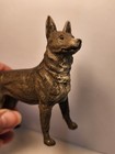 Old 1930s Lead German Shepherd Dog For Christmas Putz Village