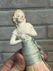 Antique Art Deco Porcelain Half Doll Whisk Broom Vanity Brush German 1920 s