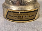 Vtg Duro Mold Mechanical Satellite Bank Rocket Ship Beaumont Tx Working No Key