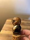 Vtg Man German Hand Carved Wooden Cork Stopper