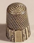 Antique Simons Bros Sterling Thimble Size 11 Vintage Sewing Victorian Design
