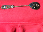                Russian Imperial Silver 84 Cloisonne Enamel Spoon Ivan Saltukov Antique