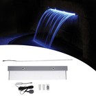 36  Pool Fountain 7 Colors Led Light Pool Waterfall Spillway With Remote Control