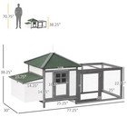 Chicken Coop Rabbit Hutch House Large Wooden Outdoor Hen Pet Hen Run Cage  