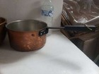 Vintage Tin Lined Copper Sauce Pan Pot 1 2 Brass Handle With  - 5-1 2    Diameter