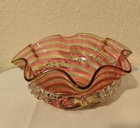 Antique Cranberry Candy Bowl