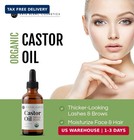 Castor Oil Organic For Hair  Lashes  Face  2oz   100  Pure  Cold Pressed  Hexane