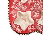 Red Floral Lace Star Temptations Cupcake Muffin Pan 6 Sections