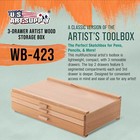 Us Art Supply   3-drawer Artist Wood Pastel  Pen  Marker Storage Box