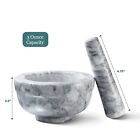 Granite Mortar And Pestle With White Marble Finish Set Use In Grey 4 5  Diameter
