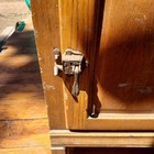 Antique Oak Ice Box Belding-hall Style Metal Lined Original Hardware