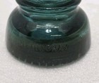 Vintage Hemingray No  40  Green Glass Insulator  Original Condition Vg