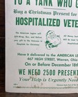 Original Wwii American Legion Give A Gift To A Yank Poster Warren Ohio 1940s