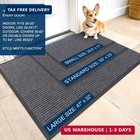 2 Pack Striped Door Floor Mat Indoor Outdoor Rug Entryway With Rubber Backing Us