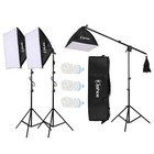 Photo Video Studio Foldable Led Photography Kit 3 Light Stand 3 Softbox 3 Lamp