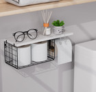 Toilet Paper Holder Storage Shelf Tissue Holder Paper Roll Holder Large Capacity
