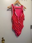 Juicy Couture Swim Bathing Suit With Zipper Size L Large Pink Hard To Find Nwt