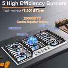 36  Built-in Gas Cooktop Stainless Steel Sabaf 5 Burner Gas Stove Top Ng lpg