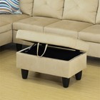 Lift Top Storage Ottoman Toy Box Coffee Table Footstool Upholstered Bench New