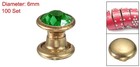100pcs Crystal Rivets 6mm Rhinestone Rivets Rapid Stud Rivets Green gold