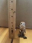 Boehm Porcelain Miniature Owl Sculpture On Bronze