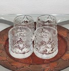 Lot Of 4 Christmas Candle Holder Crystal Clear Vintage And Collectible 3 5  New