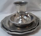 Vintage 1970 s Wilton Armetale Queen Anne 4 Piece Dinnerware Setting
