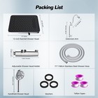 13 Inch High Pressure Shower Head Combo Handheld Spray With Extension Shower Arm