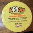 Vintage 1970 s Kraft Koogle Glass Jar Banana Peanut Spread  Lid   Original Jar