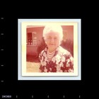 Old Vintage Square Color Photo Solo Older Woman Candid Portrait Snapshot Pic