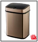 Touchless Motion Sensor Trash Can Gold Stainless Steel  3 Gallon Kitchen Garbage