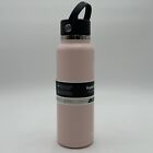 Hydro Flask 40oz Insulated Bottle Wide Mouth With Flex Straw Lid Handle Pink