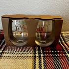 Nwt Stemless Christmas Wine Glasses Set Of Two -22oz