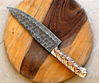Custom Handmade Damascus Steel Chef Knife Hand Forged Blade Pinecone Handle 2795